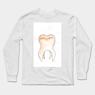 Tooth, dentistry, treatment, dentist, doctor, medicine, watercolor, art decoration, sketch Long Sleeve T-Shirt